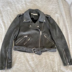 Zara suede biker jacket